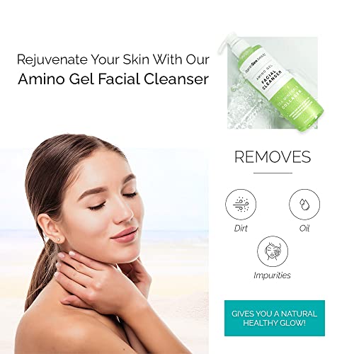 Vitamins And Sea Beauty, Amino Acid Gel Facial Cleanser, Gentle Purifying Pore Control Face Cleanser Wash With Sea Minerals And Collagen, 8 Fl Oz #TOP1