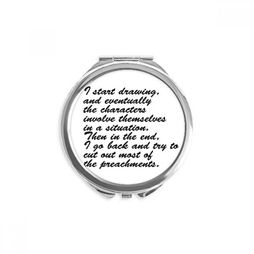 Miroir de poche rond DIYthinker compact multicolore pour retouches maquillage