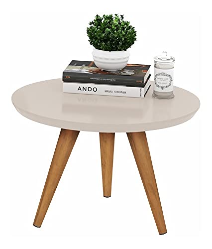 Kit Triplo Classic Mesa de Centro, Apoio e Lateral Mesinha para Quarto/Sala - Off White