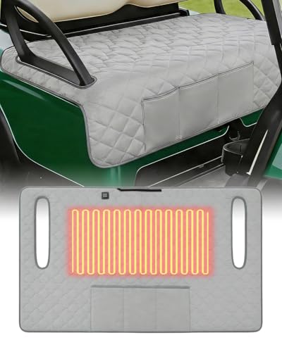 GRSVDF Heated Golf Cart Seat Cover Non-Slip Golf Cart Seat Towel Blanket Compatible with EZGO Yamaha Club Car and Most 2 to 3 Seats Winter Warmth and Summer Heat Insulation 5232 Inch