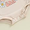 CREAIRY - Newborn Baby Girl In My Mom Bestie Era Long Sleeve Romper Daisy Print Tee Shirt Long Sleeve Fall Clothes, Apricot, 0-3 Meses #5