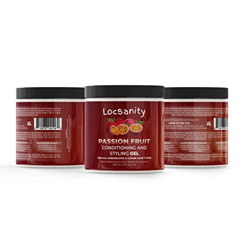 Locsanity Passion Fruit Conditioning, Styling, Rolling, Twisting, Locking Gel - Dreadlocks, Locs, Sisterlocks, Loose Natural Hair, Braidlocs #TOP2
