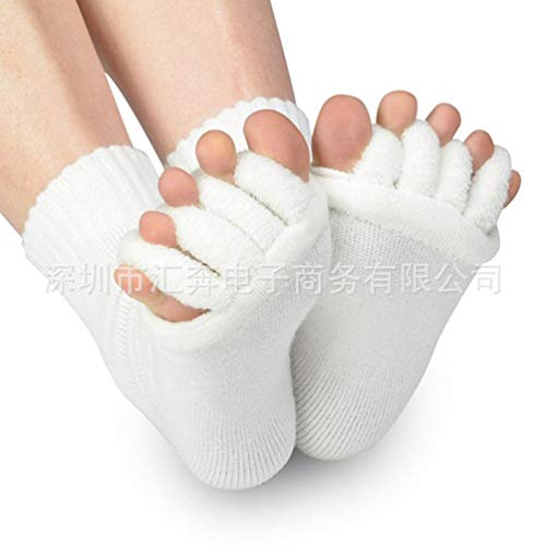 Deniseonuk Fashion Foot Toes Alignment Hallux Valgus Pro Foot Care Cure Bunion Sock Cotton Five Finger Toe Separator Splint Socks