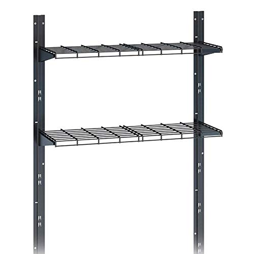 Suncast Dual Shelving Extension Kit for Sierra and Everett Sheds, Black