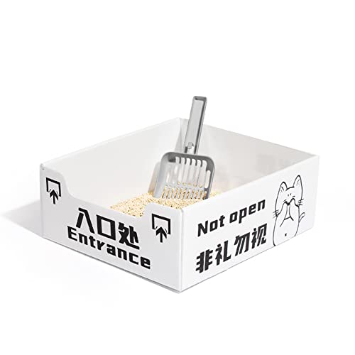 Cloud Stage- Disposable Cat Litter Box，Washable And Reusable ，Mobile Rabbit And Cat Litter Tray,，Essential For Pet Travel，Comes With 1 Reusable Litter Scoop.(1-Pack) #TOP23