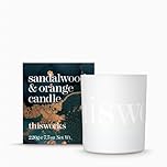 This Works Sandalwood & Orange Candle, 220 gm - Hand Poured and Blended with Essential Oils - Uplifting and Aromatic