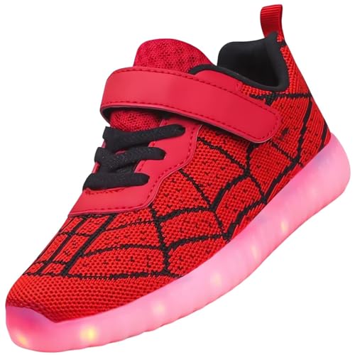 Kids LED Shoes Boys Girls Light Up Trainers Children USB Charging Flashing Sneakers Gift for Birthday Halloween Xmas