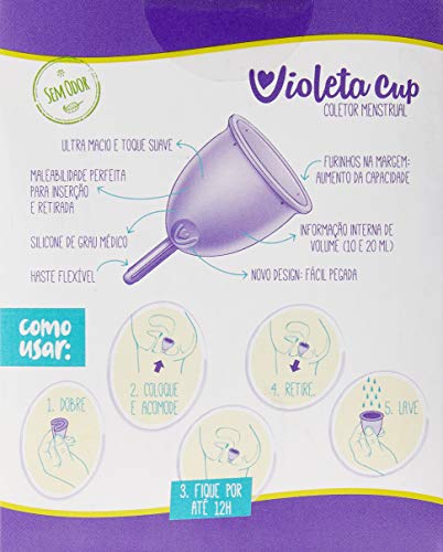 Violeta Cup Coletor Menstrual Vermelho Tipo B, Violeta Cup, Vermelho, Tipo B Mulheres Com Até 29 Ano