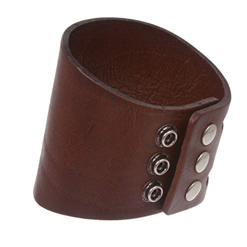 Beltiscool 3 Inches Wide Oil Tanned Leather Wristband Cuff Bracelet
