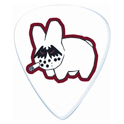 JIM DUNLOP Púas Frank Kozik, Saco de 36, King of Rock, Blanco, 1mm