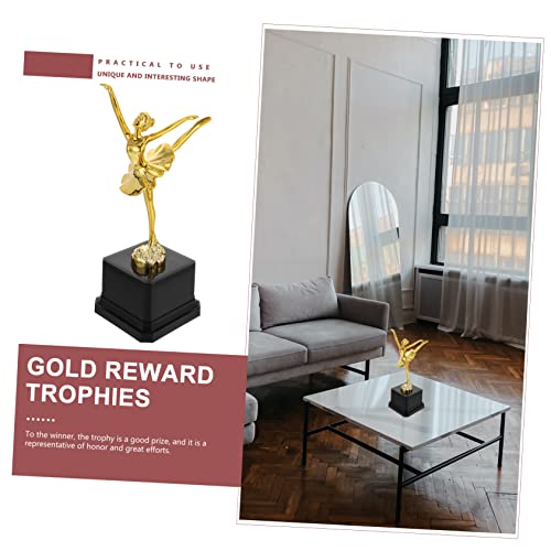 ABOOFAN 2Pcs Dançando Balé Troféus Troféu Competição De Dança Prata Dança Estrela Estourar Troféu Pe