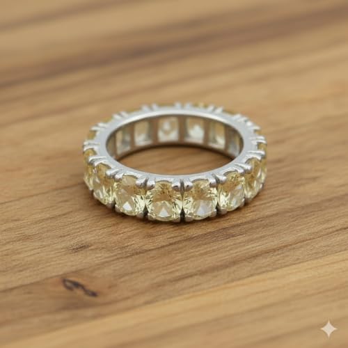 Image of 55Carat Choose Your Color Natural Gemstone Sterling Silver Band Ring Birthstone Friendship Love Size 5-13