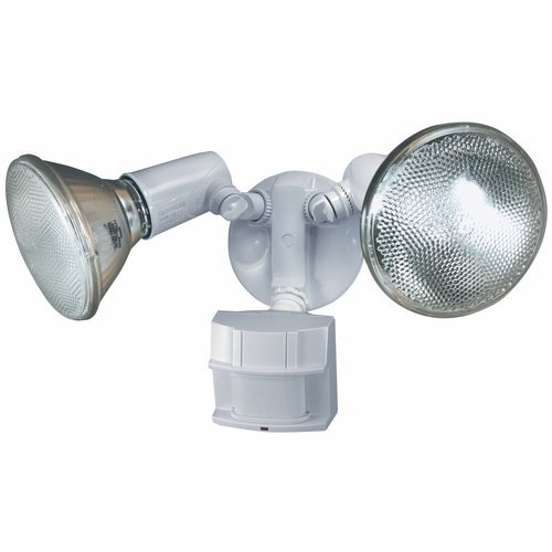 Globe Electric HZ-8434-WH-G 17000269 110-Degree 240 W Twin Head White Hardwired Motion Sensor Security Flood Light thumb #1