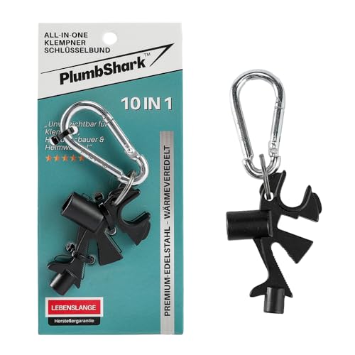 Multitool Schlüsselbund 10-in-1 – Patent Heizkörper Entlüftungsschlüssel, Ventilschlüssel, Gaszähler- & Dreikantschlüssel – Für Heizung & Zählerkasten