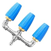 EZALOR Triple Turbo Nozzle Pressure Washer, 360° Rotating Turbo Nozzle with 1/4" Quick Connector, 2.0 Orifice 3-in-1 Turbo Nozzle, 4000 PSI