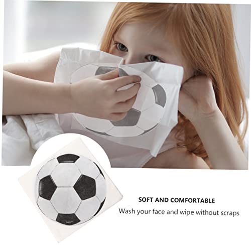 Abaodam 40 Pçs Aniversário Preto Almoço Futebol Guardanapos De Futebol Para Suprimentos De Hotel Esp