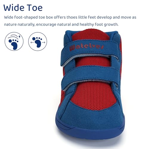 WateLves Toddler Wide Barefoot Shoes Boys Girls Little Kid High Top Minimalist Sneakers | Zero-Drop Healthy Sole | Natural to Grow2