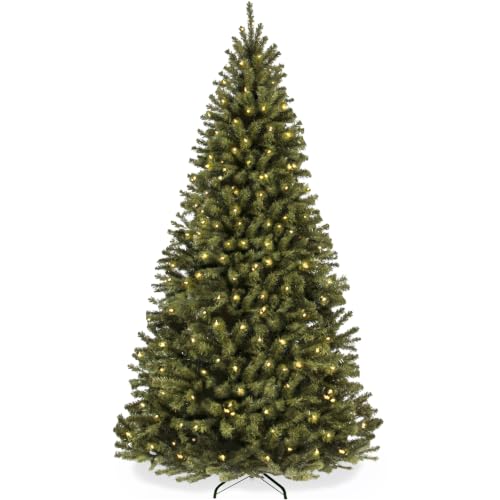 Best Choice Products Artificial Christmas Tree, 6ft Premium Pre-Lit Realistic Spruce Holiday Décor w/Dense Branches, Metal Base - Green Spruce