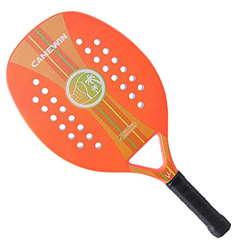 Happygor Raquete Beach Tênis Fibra Carbono Resistência Durabilidade Raquete Beach Tennis+Pulseira Es