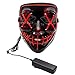 Apipi Halloween LED Light up Mask-Frightening EL Wire Cosplay Mask for Festival Parties (Red)