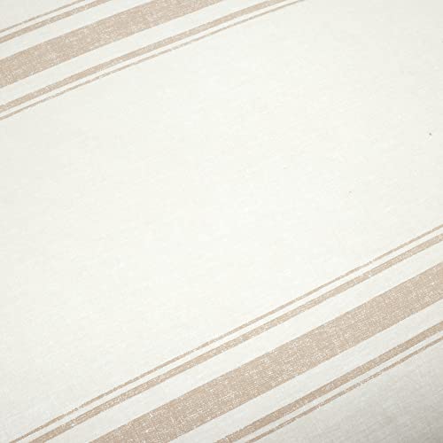 Image of Lush Decor Farmhouse Stripe Reversible Cotton Duvet Cover Twin XL Size 2 Piece Set Neutral - Twin XL Bedding Set - Striped Duvet Cover - Dorm Essentials