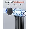 WOLFBOX MF60&MF70 Compressed Air Duster-110000RPM Super Power Electric Air Duster, 3-Speed Adjustable Rechargeable Cordless Air Blower with Fast Charging for PC Keyboard Cleaning, Car, Home (Black)