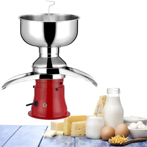 Separatore manuale per latte fresco, separatore efficiente per latte e burro da 50 l/h, con ciotola da 8 l, ideale per la lavorazione di prodotti lattiero-caseari domestici