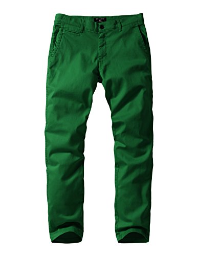 Match Men's Slight Stretch Regular Fit Chino Casual Pants #8105 (42, Grass Green)