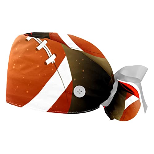 Chapeaux bouffants Football JDEZ - Lot de 2 casquettes de travail ajustables mixtes
