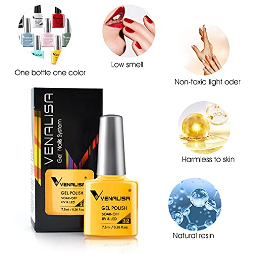 VENALISA Schwarze Gellack Nagellack Gel für UV Nagellampe Langlebige Maniküre Nagelgellack Soak Off Nail Gel Polish… – Bild 4
