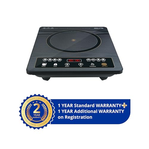 Image of iBELL IBL CROWN 11 Induction Cooktop 2000W, Portable Electric Induction Cooker, Full Touch Control, 6 Preset Cooking Modes, Auto Shut-Off, Overheat Protection, Black, 2-Year Warranty