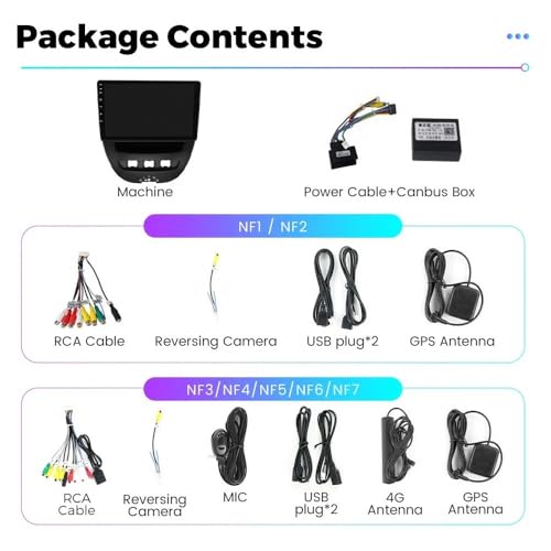 Pantalla de coche para Peugeot 107 con Carplay inalámbrico y potente memoria de 4G+64G 7
