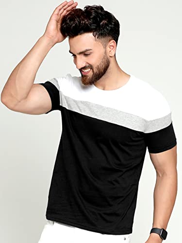 Image of AUSK Round Neck Half Sleeves Regular Fit T-Shirt for Mens