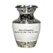 Customized Pearl White Keepsake Cremation Urn, Funeral Tokens, Ash Urns with Personalized Engraving - Small Size