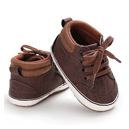 Zapatos para Bebés, Niñas y Niños Pequeños Moda recién nacido bebé zapatos casuales niños niños chicos niños PU Lace Up Soft Sole Sneaker Infant Kids Zapatos de cuna for 0-18 Month Zapatos de Cuna par Cover