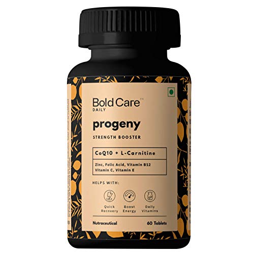 Bold Care Progeny – Strength Booster Supplements for Men – L Carnitine, CoQ10, Vitamins & More – Improves Health Naturally – Vegetarian, Gluten Free, Zero Side Effects – 60 Tablets Bold Care Progeny – Strength Booster Supplements for Men – L Carnitine, CoQ10, Vitamins & More – Improves Health Naturally – Vegetarian, Gluten Free, Zero Side Effects – 60 Tablets