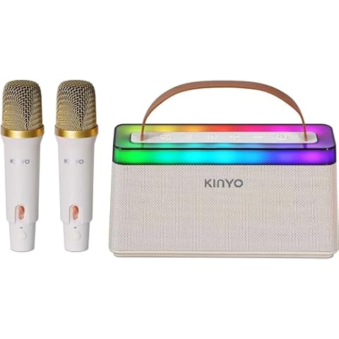 Portable Karaoke Machine with Bluetooth Speaker & 2 Microphones - Ideal Gift for Adults & Kids, Perfect for Party, Home KTV, Outdoor, Bonfire & Travel Cover