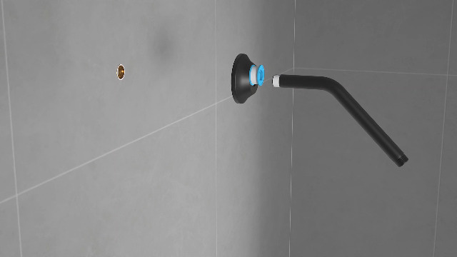 Sistema de Ducha Doble Matte Black con Cabezal de 12" y 8" | Grifería de Ducha con Visualizador de Temperatura y Combo de Ducha Manual, 3 Funciones miniatura 7