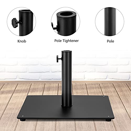 Giantex Patio Umbrella With Base Stand, 10Ft Solar Led Lights Outdoor Umbrella And 36 Lbs Steel Umbrella Base Stand W/ Wheels, 8 Ribs Steel Market Umbrella, 24 Lights Easy Push Button Tilt And Crank, Solar Table Umbrellas For Garden, Deck, Backyard, Pool (Tan) #TOP4