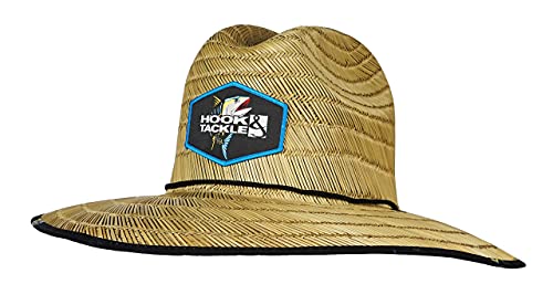 Hook & Tackle® Tuna Lifeguard | Fishing Stretch Fit | Straw Hat (Medium, Natural) #TOP1
