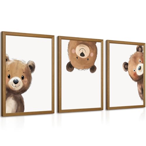 Bear Nursery Wall Art Decor Kids Canvas Poster Baby Boy