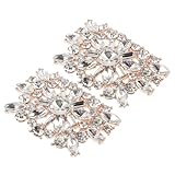 [EXCEART] 2個装飾的な靴クリップ ラインストーン 靴の装飾品 クリップ式 パンプス フラットシューズ ブーツ サンダル用 結婚式 パーティー その他イベント対応