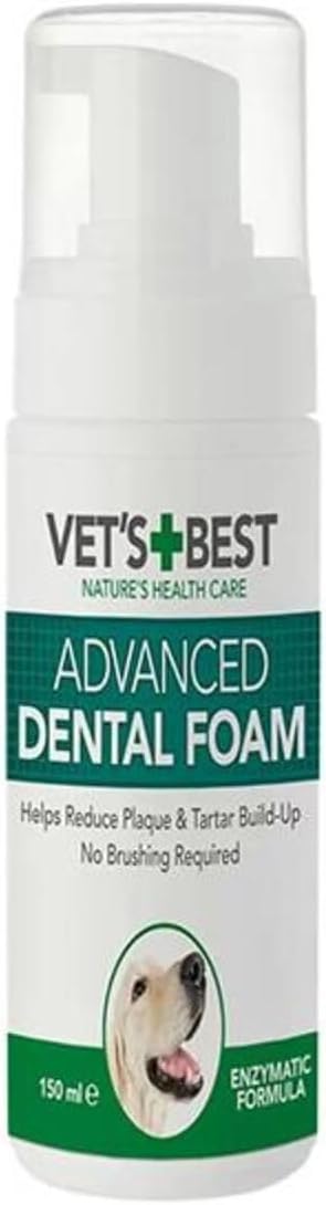Vet's Best Enzymatic dog Dental Foam, Teeth Cleaning and Fresh Breath Dental Care, 120 ml