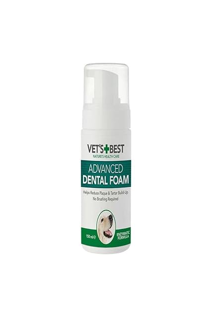 Vet's Best Perro enzimático Espuma Dental, Limpieza de Dientes y Cuidado Dental de Respiración Fresca, 120ml