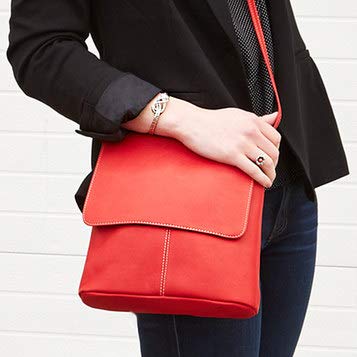Le Donne Simple Flap Over Crossbody Bag, Red #TOP1