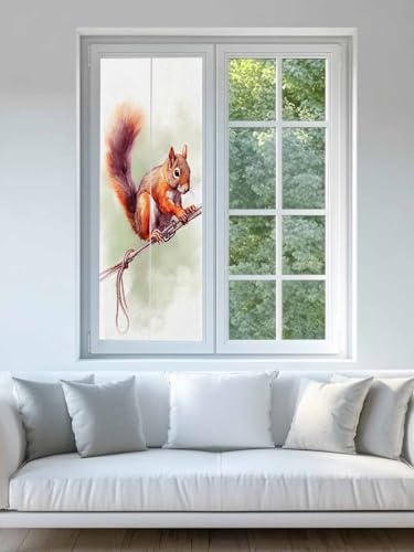 Película decorativa para ventana con ardilla, 24x59 in miniatura 6