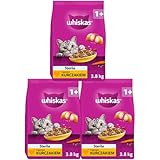 WHISKAS 3 x 3,8 kg de croquettes stériles au poulet pour chats adultes après stérilisation