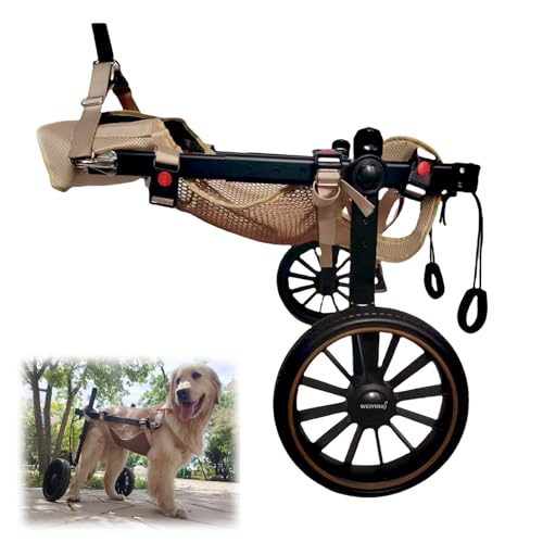 Sedia A Rotelle Per Cani,Zampe Posteriori 2 Ruote,Tutore Esercizi Di Assistenza Alla Deambulazione Disabili,Camminare Con La Zampa Anteriore Ferita/Paralizzata(XL,Blue)