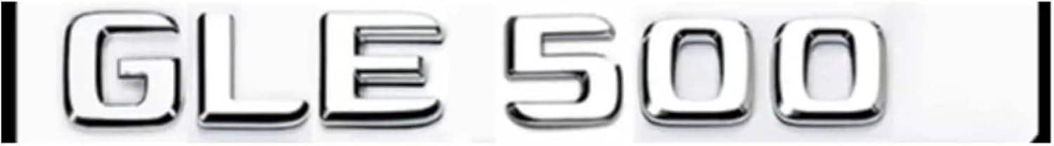 3D Silver Letters Emblem Badge for GLE450 GLS500 350 400 Car Styling Trunk Sticker(Silver GLE 53)
