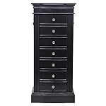 Vasitelan Large Standing Jewelry Armoire Cabinet Chest with with 7 Drawers,Jewelry Box Storage Organizer with Top Flip Mirror - Image 2